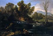 landscape with waterfall